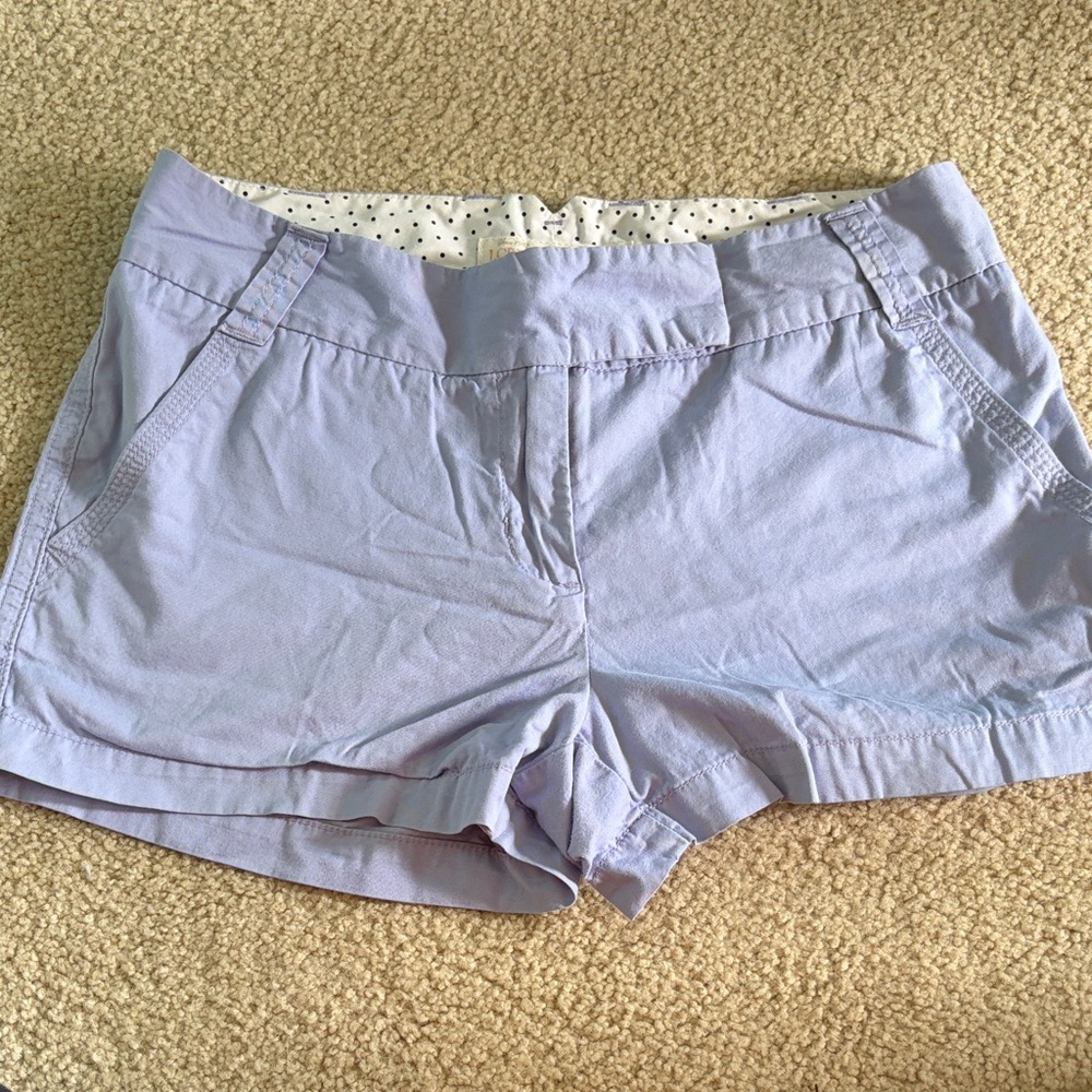 J Crew Lavender Cotton Blend Women's Shorts